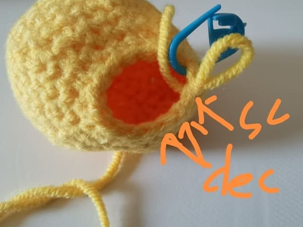 crochet order for round 16 for mango crochet