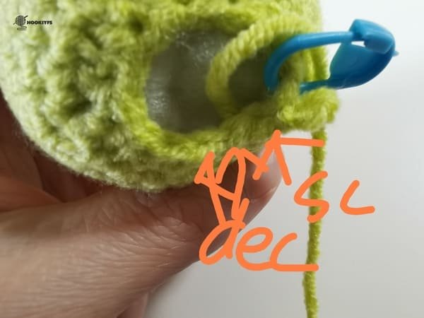 crochet order for round 17 for lemon crochet pattern