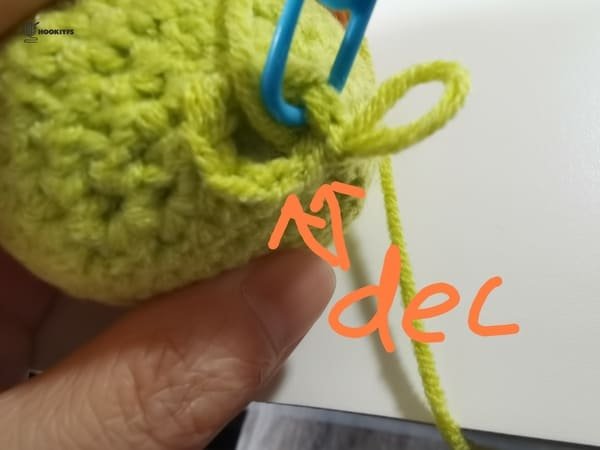 crochet order for round 18 for lemon crochet pattern