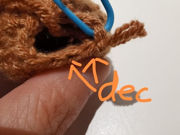 crochet order for round 21 for teddy bear crochet