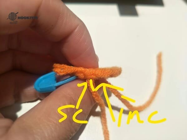crochet order for round 3 for persimmon crochet