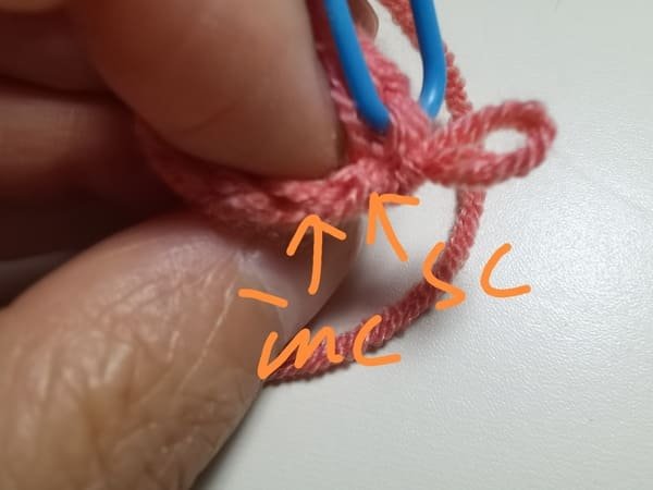 crochet order for round 4 for crochet peach pattern