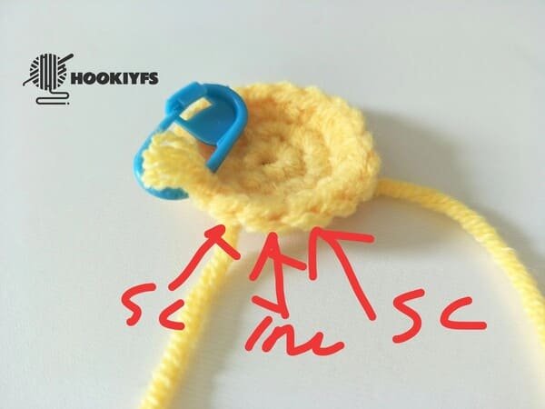crochet order for round 4 for duck crochet