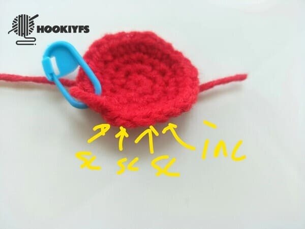 crochet order for round 5 for apple crochet