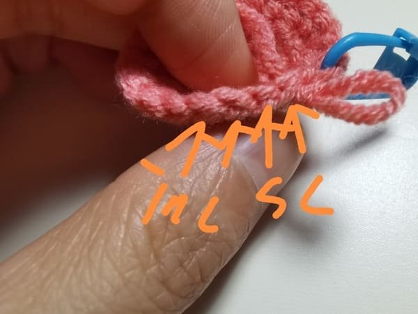 crochet order for round 6 for crochet peach pattern