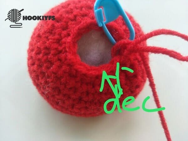 crochet order for round 8 for apple crochet