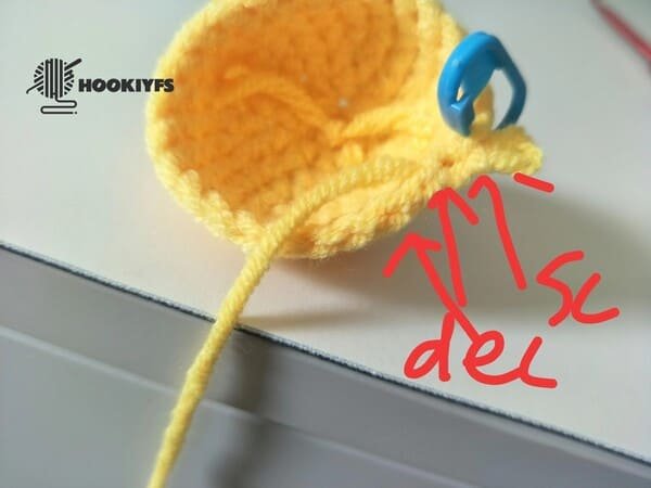 crochet order for round 8 for duck crochet