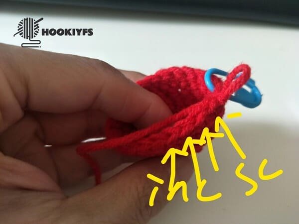 crochet order for round 8 of strawberry crochet