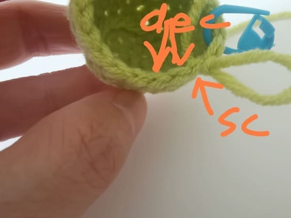 crochet order for round 9 for octopus crochet