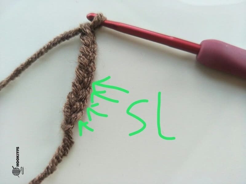 crochet order for stem for apple crochet