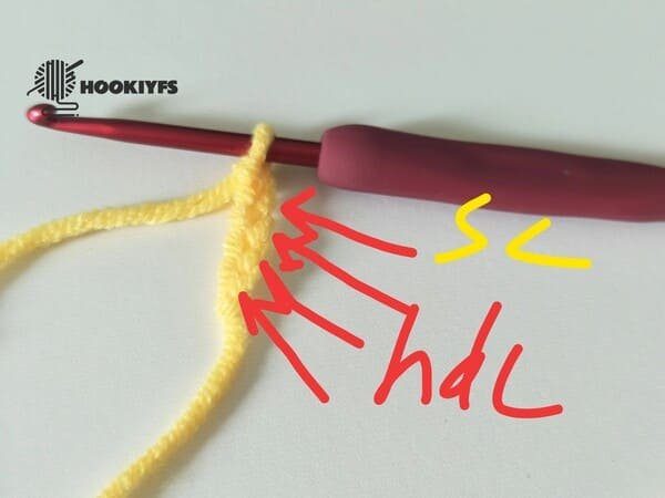 crochet order for wing of duck crochet