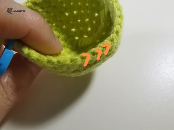 each v shape is stitch
