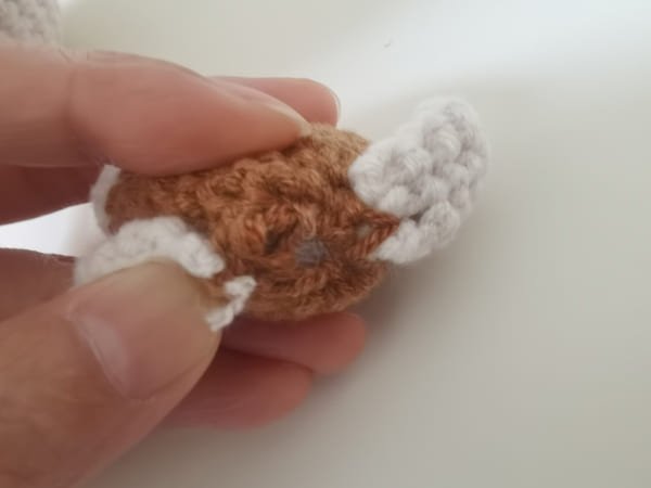 fiberfill is completed for body for hello kitty crochet pattern