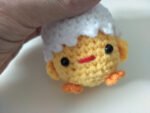 hand of of crochet chicken pattern kit details