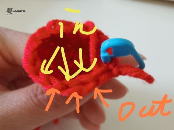 how to differ back and front stitch for mushroom crochet pattern