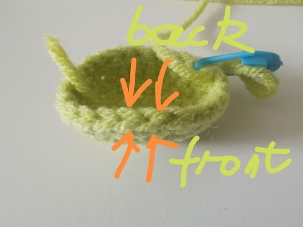 how to differ the back and front loops for octopus crochet