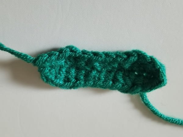 leaf is completed for mango crochet