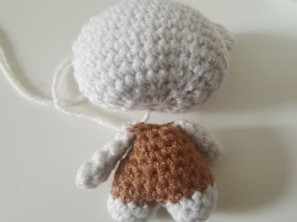 sew the body and head together for hello kitty crochet pattern