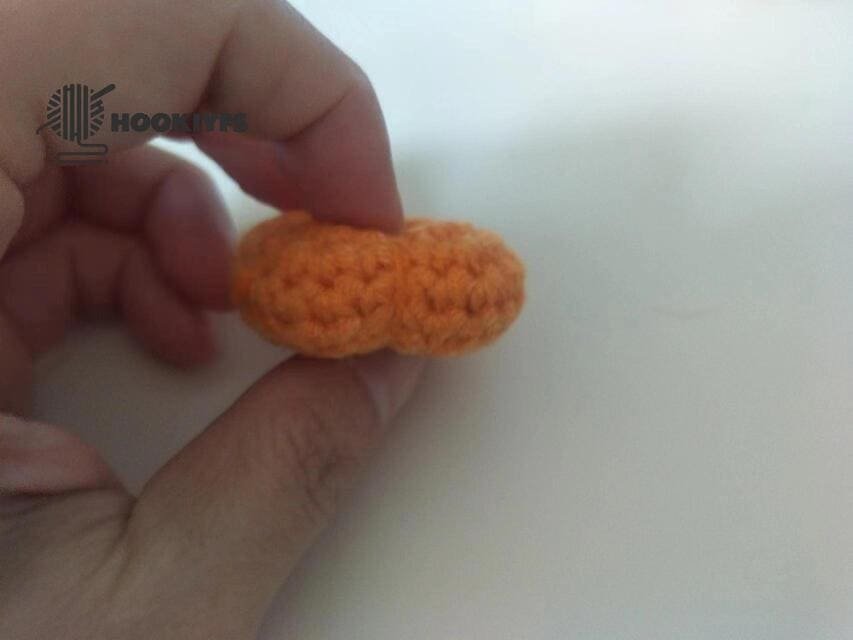side of persimmon crochet is completed