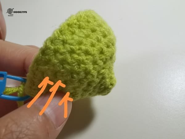 the bump represents a round for lemon crochet pattern