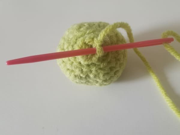 the opening get small with yarn needle