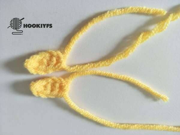 two wings is completed for duck crochet