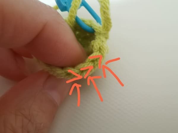 v shape is stitch