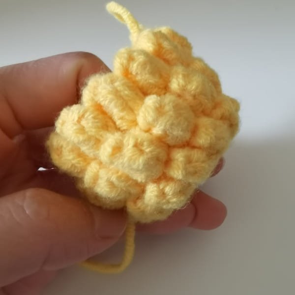 view of pineapple on the hand for round 5