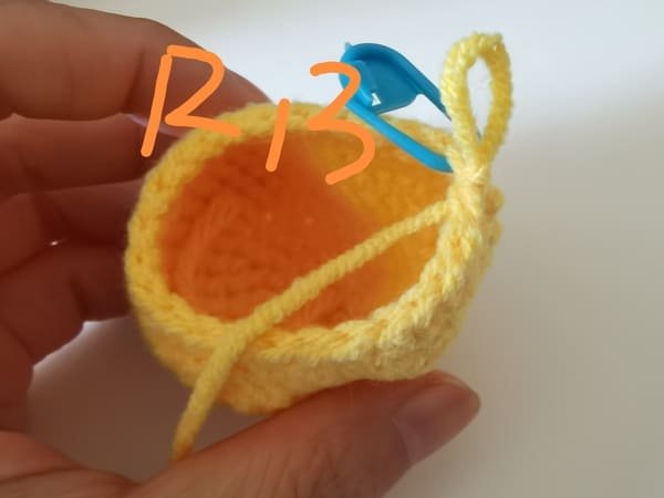 view of round 13 for mango crochet