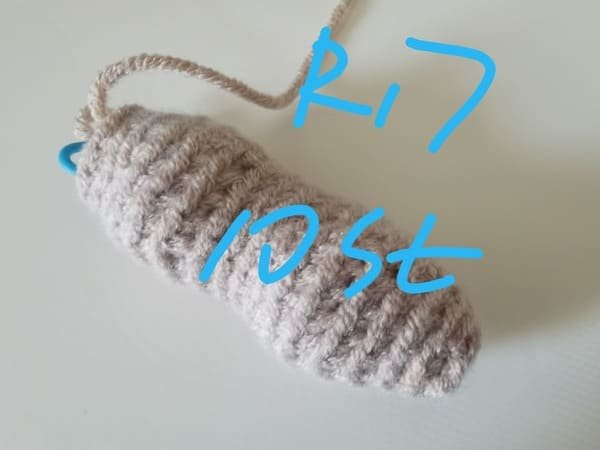 10 stitches for round 17 for peanut crochet