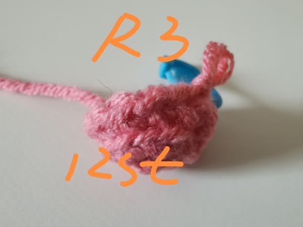 12 stitches for round 3 for crochet pig