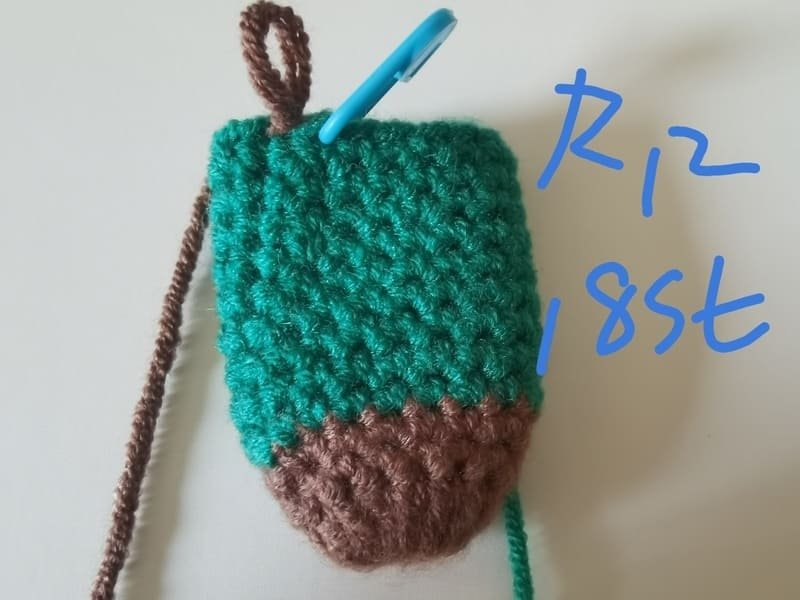 18 stitches for round 12 for sock crochet