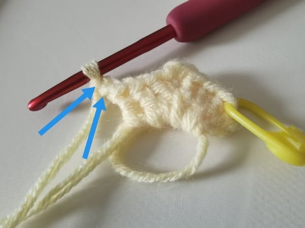 2 chain stitches for second in to magic ring for crochet butterfly pattern