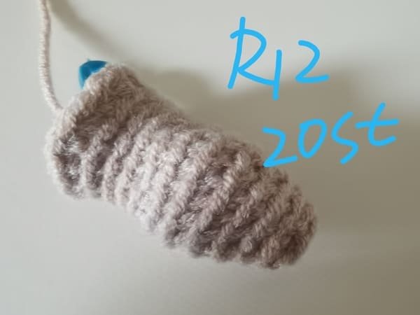 20 stitches for round 12 for peanut crochet