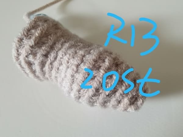 20 stitches for round 13 for peanut crochet