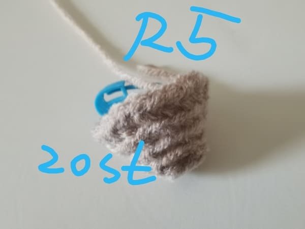 20 stitches for round 5 for peanut crochet