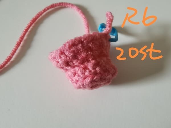 20 stitches for round 6 for crochet pig