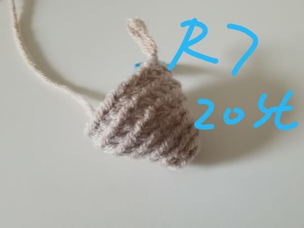 20 stitches for round 7 for peanut crochet
