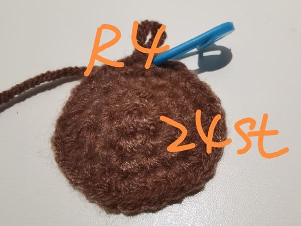 24 stitches for round 4 for sunflower hair rope crochet pattern