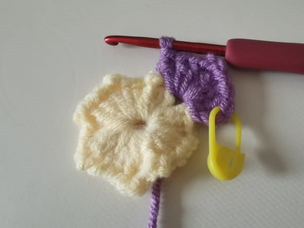 3 double crochet again for round 2 for crochet butterfly pattern