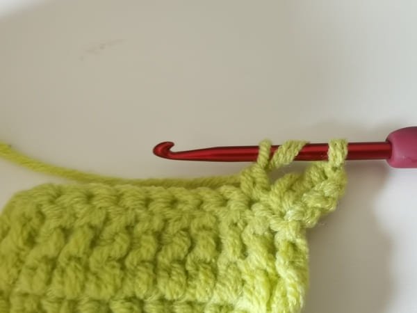 3 loops on the hook for treble crochet