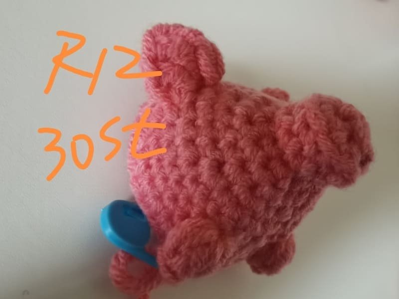30 stitches for round 12 for crochet pig