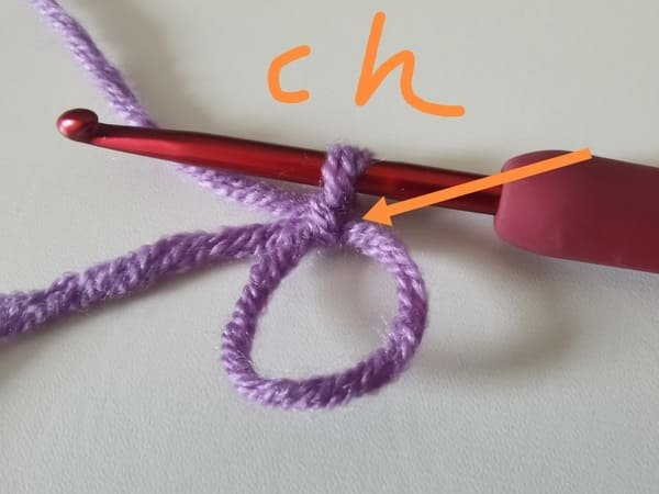 Draw that strand through, one chain stitch to hold the loop.