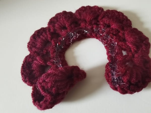 Roll into rose flower shape