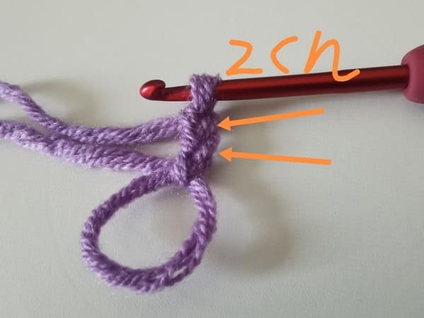 crochet 2 chains stitches