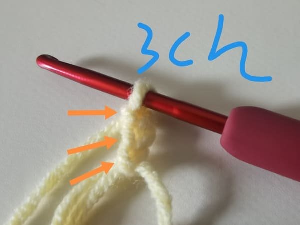 crochet 3 chain stitches in to magic ring for crochet butterfly pattern