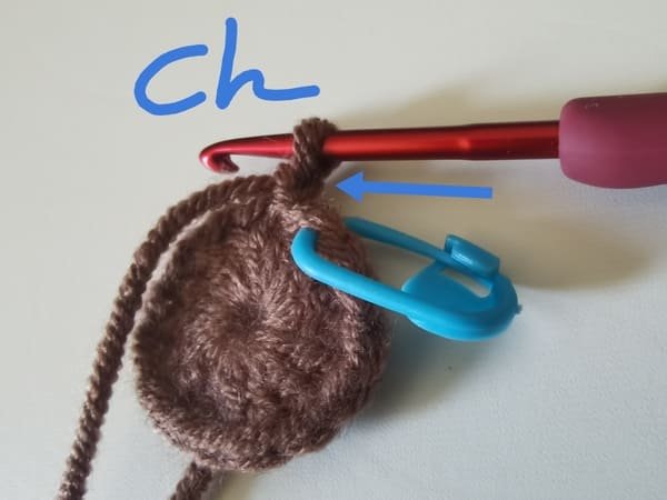 crochet chain stitch for every round
