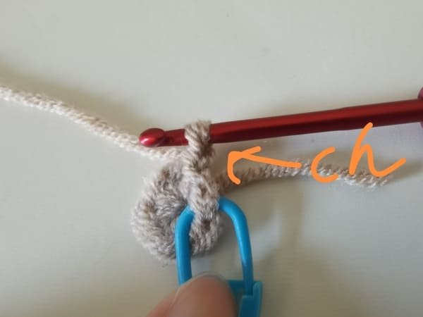 crochet chain stitch for every stitch for peanut crochet