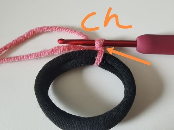 crochet chain stitch for scrunchie crochet pattern