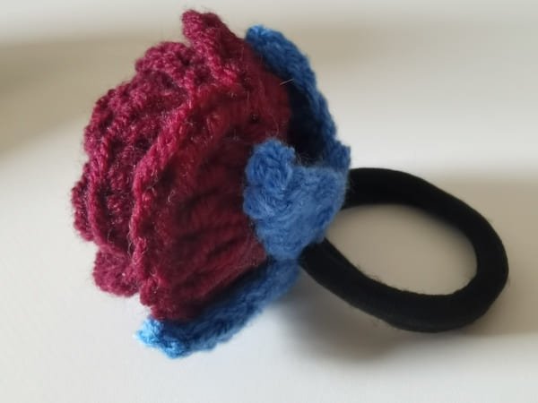 crochet rose pattern is completed